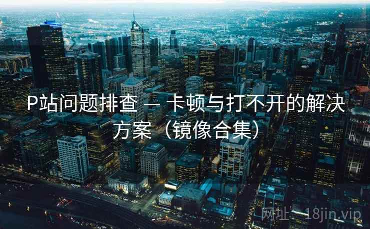 P站问题排查 — 卡顿与打不开的解决方案（镜像合集）